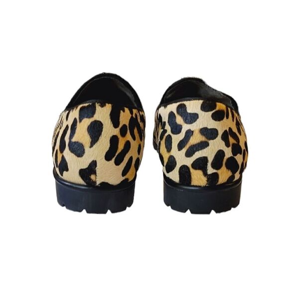Me Too Cario Calf Hair Leather Leopard Print Slip-on Loafer Shoe Size 7.5 - Picture 6 of 9